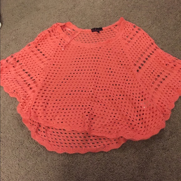 Cute coral poncho