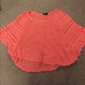 Cute coral poncho