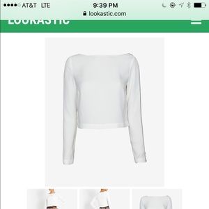 A.L.C zip up crop top blouse size 0