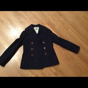 Jcrew dark blue peacoat