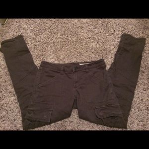 Brown skinny cargo pants