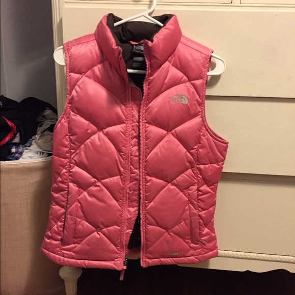 Pink North Face vest