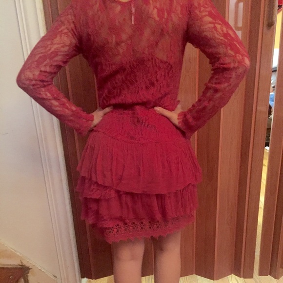 Final sale free people lace mini dress new - Picture 2 of 4