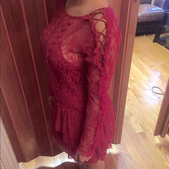 Final sale free people lace mini dress new - Picture 3 of 4