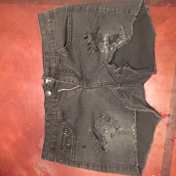 Hot Topic punk shorts.