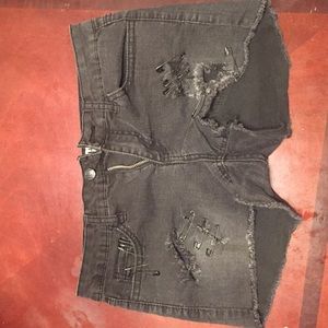 Hot Topic punk shorts.
