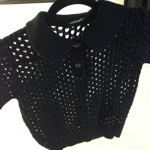 American Apparel Open Knit Tennis Shirt