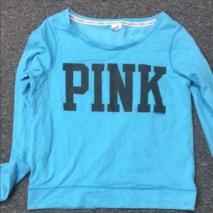 Size large PINK sweatshirt blue