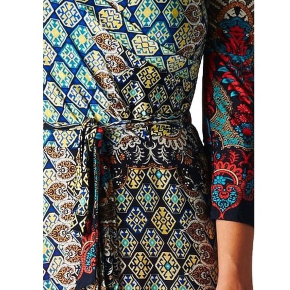 Bohemian Moroccan Faux Wrap Maxi Dress Maxi New - Picture 2 of 3