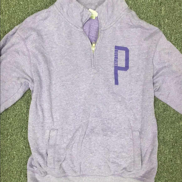 Half zip up xtra small purple  VS PINK sweatshirt