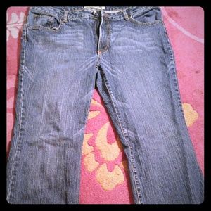 Blue flare leg jeans