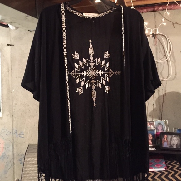 Black long cover up
