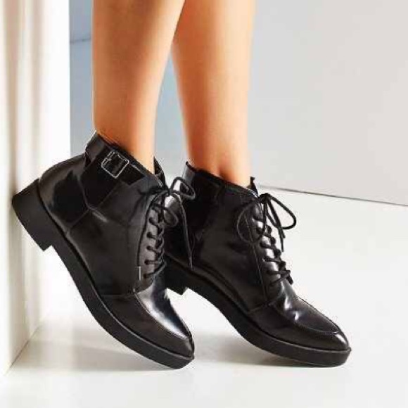 Urban Outfitters Buckle Lace Up Boots - Picture 3 of 4