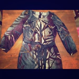 Blouse with satin tie