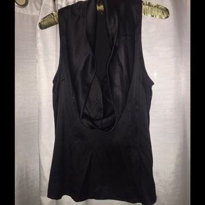 Sleeveless silk blouse