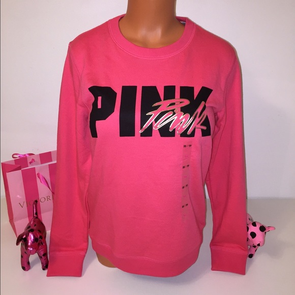 NEW PINK VS OPEN BACK SWEATSHIRT - Picture 2 of 4