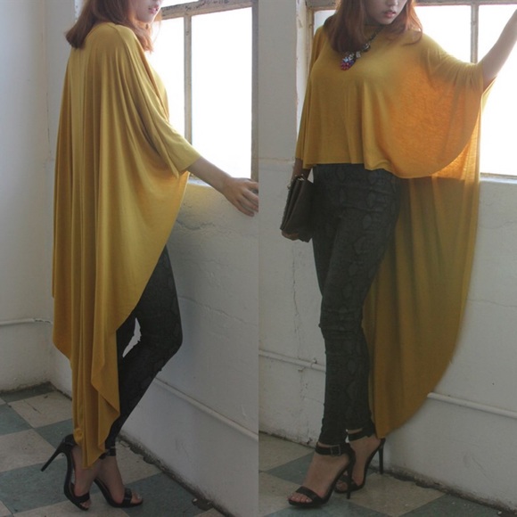 LOWEST PRICE Maxi High Low Poncho Tunic Top - Picture 2 of 4