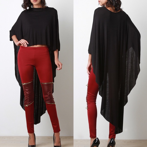LOWEST PRICE Maxi High Low Poncho Tunic Top - Picture 4 of 4