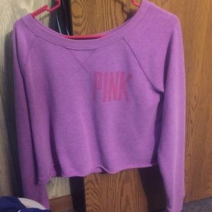 PINK long sleeve crop sweater