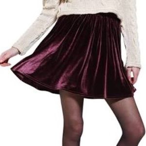 Urban outfitters velvet skirt
