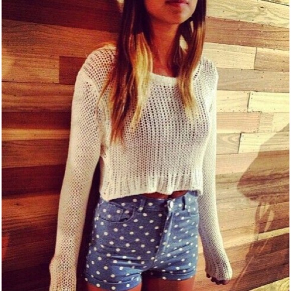 High waisted polka dot shorts - Picture 1 of 3