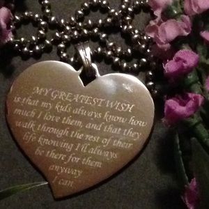 My Greatest Wish Heart Necklace