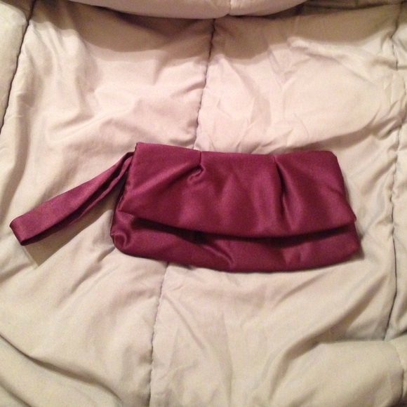 David's Bridal Plum Clutch