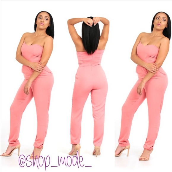 Pink sweetheart jumpsuit