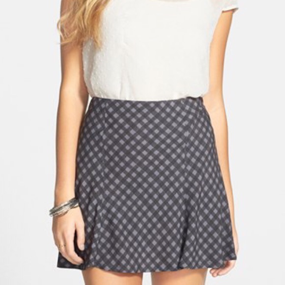 Grey and purple plaid skirt - Picture 1 of 2