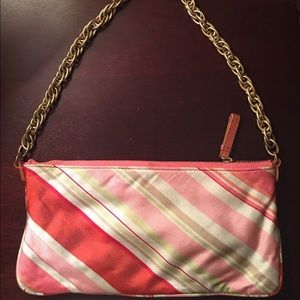 J.Crew 100% silk petite bag w gold chain strap