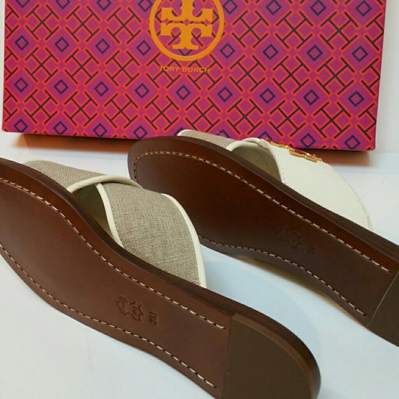 Tory Burch sandals in leather and canvas - Picture 3 of 4