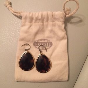 Fossil Teardrop Earrings