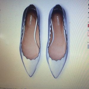Scalloped pointed toe flat