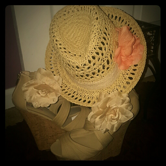Pretty Lace Pink Flower Straw Hat