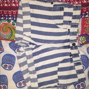 High wasted striped shorts