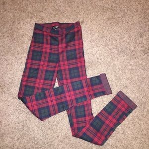 Plaid leggings