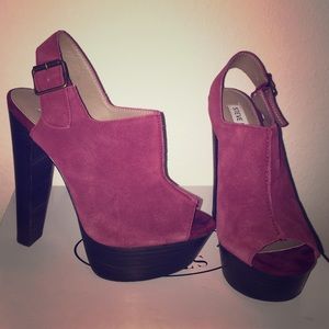Suede platforms