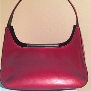 Kenneth Cole red leather hobo