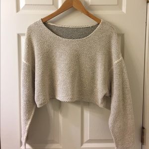 American Apparel Cropped Reversible Easy Sweater