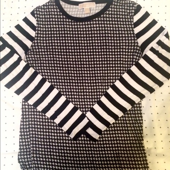 Michael Kors herringbone/striped top