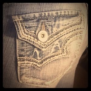 Used big star boot cut jeans