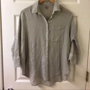 UO Ecote Button Down Linen Shirt