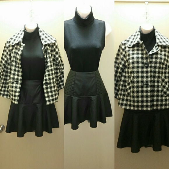 Black & White Button Up Jacket - Picture 3 of 4