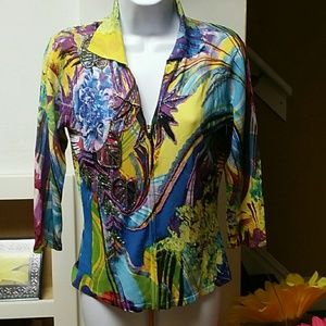 Alberto Makali wearable art blouse