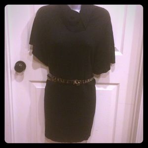 Cowlneck sweater dress