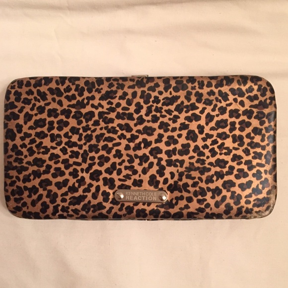 Kenneth Cole Handbags - Kenneth Cole cheetah hinge clutch