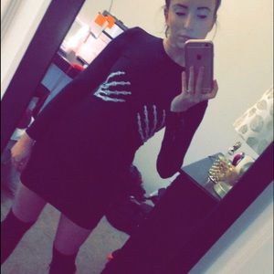 Black skeleton dress