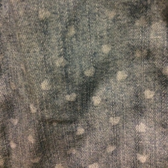 Light denim fitted button down shirt. - Picture 2 of 2