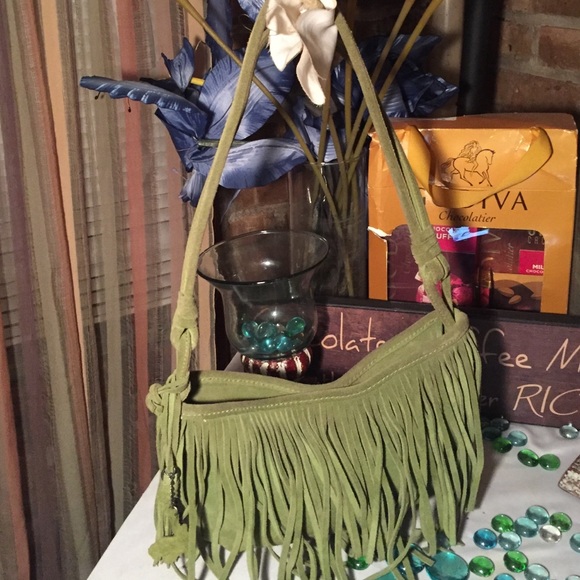 American Eagle Outfitters Handbags - 💋SALE💋Cute Suede Fringe Bag