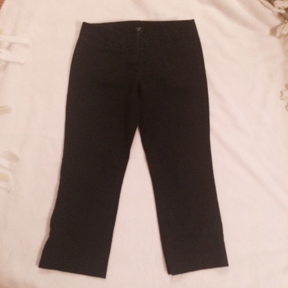 J. Crew City Fit Black Cropped Pants Size 8